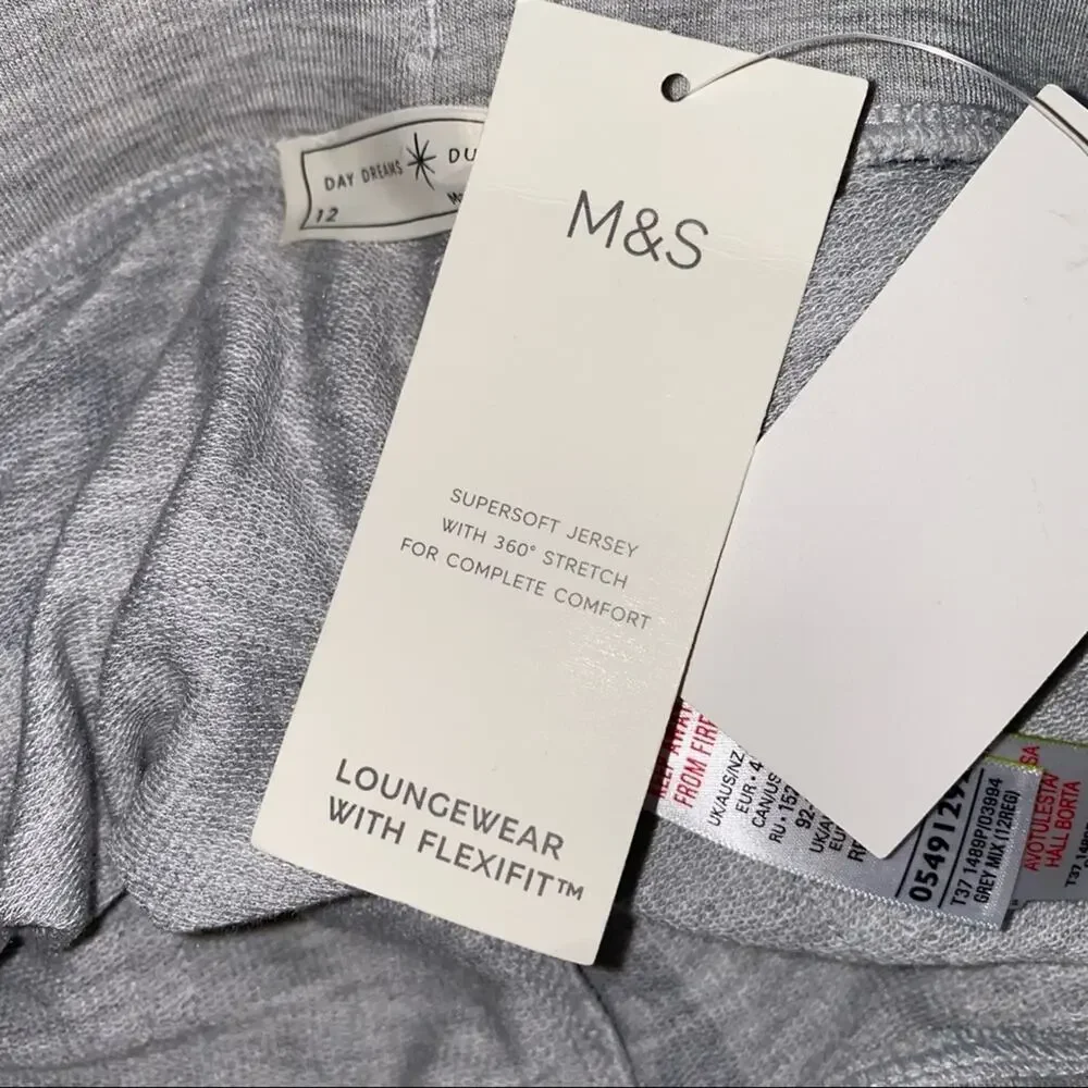 NWT M&S Day Dreams Duvet‎ Days Leopard Joggers Women's Size 8 Lounge Pants